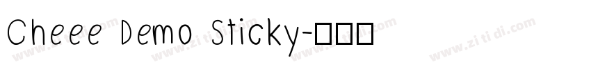 Cheee Demo Sticky字体转换